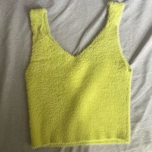 fuzzy green fairycore/cottagecore tank top